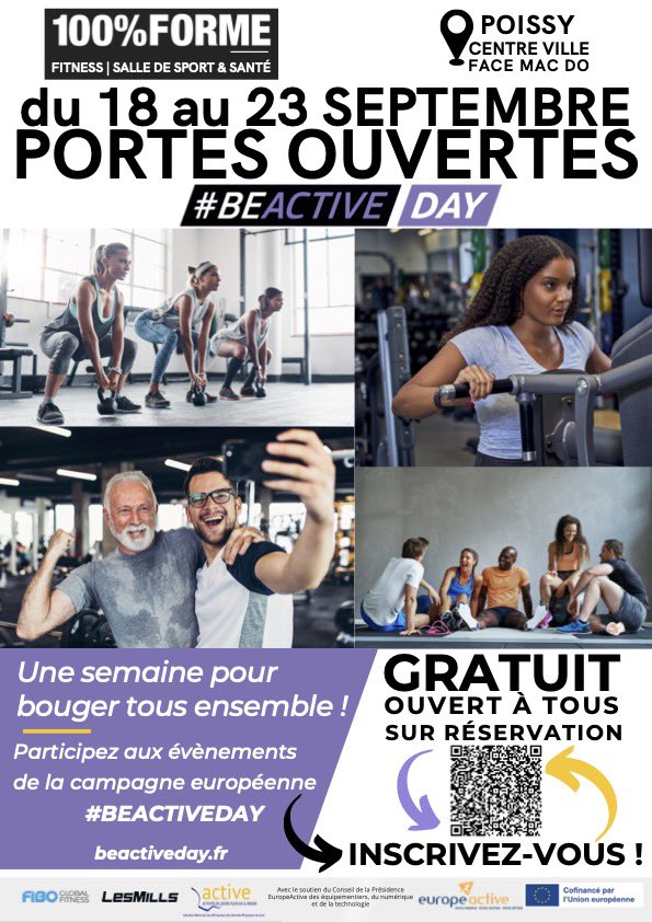 #beactiveday #poissy #100pour100forme #fitgood #fitness #lettecontrelasedentarite #mihabodytec #europeactive #FIBO