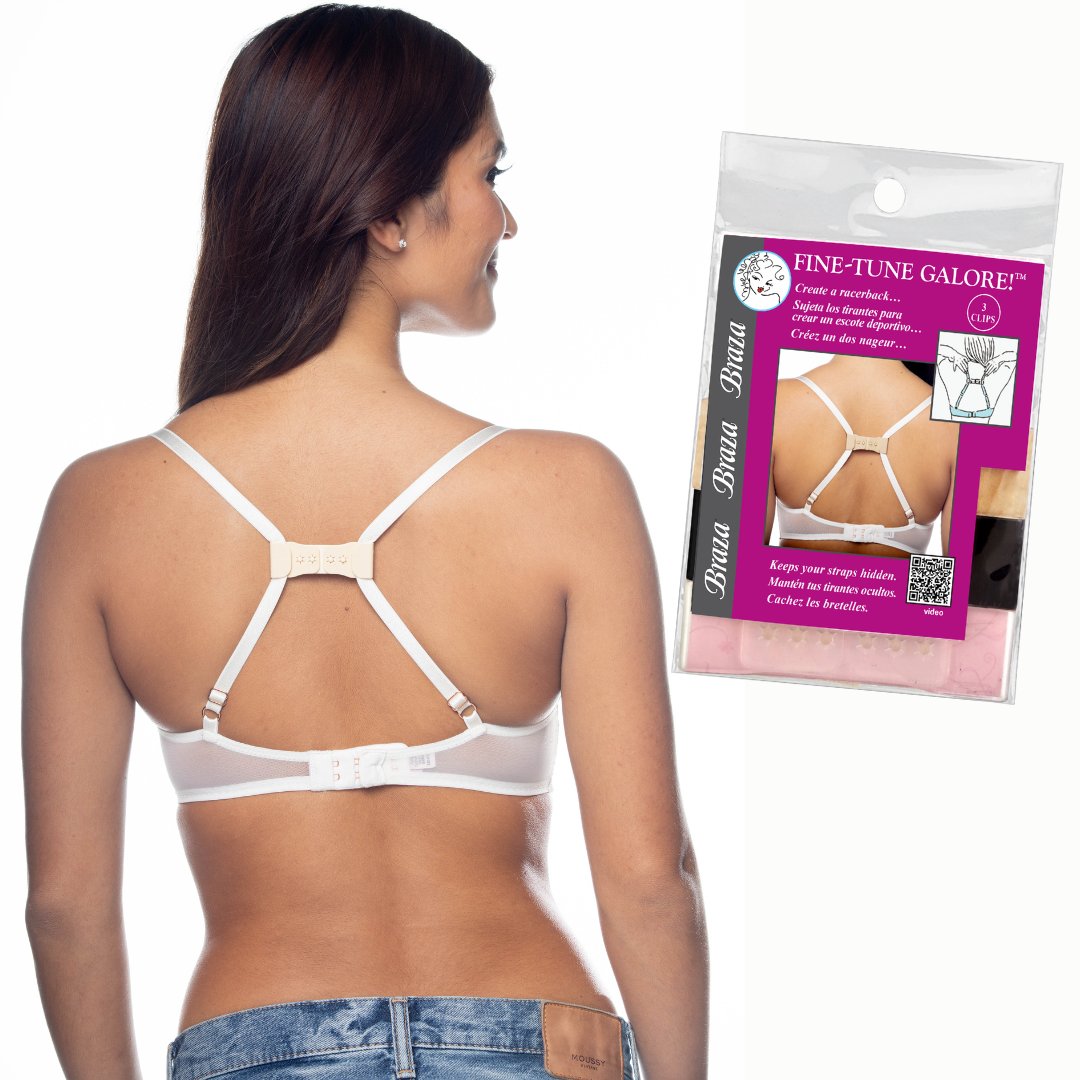 Braza on X: Braza's FINE-TUNE GALORE adjustable racerback bra clip was  mentioned on @GMA's segment on “Wardrobe Savers”:   Our must-have bra clips are designed to instantly create a racerback bra  while