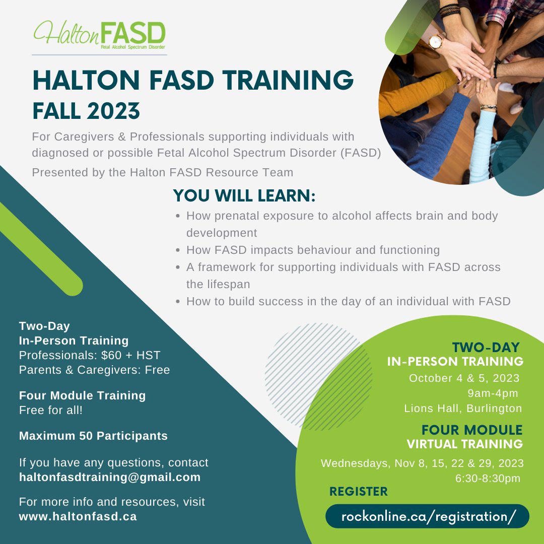 For Caregivers and Professionals supporting individuals with diagnosed or possible Fetal Alcohol Spectrum Disorder (FASD)

For more info and to register, visit rockonline.ca/registration
