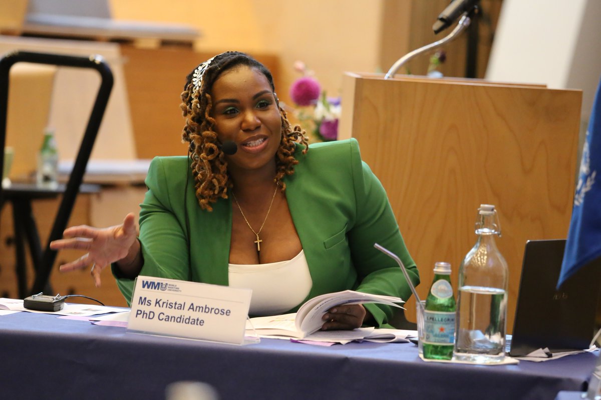 oecscommission's tweet photo. Congratulations to the four students - Roxanne Graham, Tricia Lovell, Kristal Ambrose and Kristie Alleyne -  from the Caribbean who successfully defended their PhD dissertations at the World Maritime University. @WMUHQ https://t.co/Ip01Q8DHEn