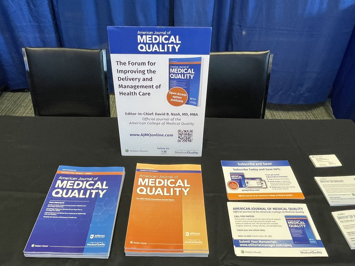 AjmQonline's tweet photo. Attn #PHC23 attendees, visit the Wolters Kluwer booth and pick up free print copies of AJMQ. Also, consider submitting your next paper for peer-review and publication in our journal. Learn more: https://t.co/zd222LLJvg #PopHealth #PopulationHealth #PopHealthManagement https://t.co/YHkWQrrHXO