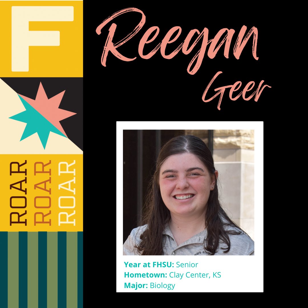 fhsuadmissions's tweet photo. Meet Reegan Geer! A Senior from Clay Center, KS majoring in Biology said, "I chose FHSU because I loved my campus visit! I also loved meeting with the faculty member for my department."
#seeyourselfhere https://t.co/fpC7312jVX https://t.co/8wngSsqR3U