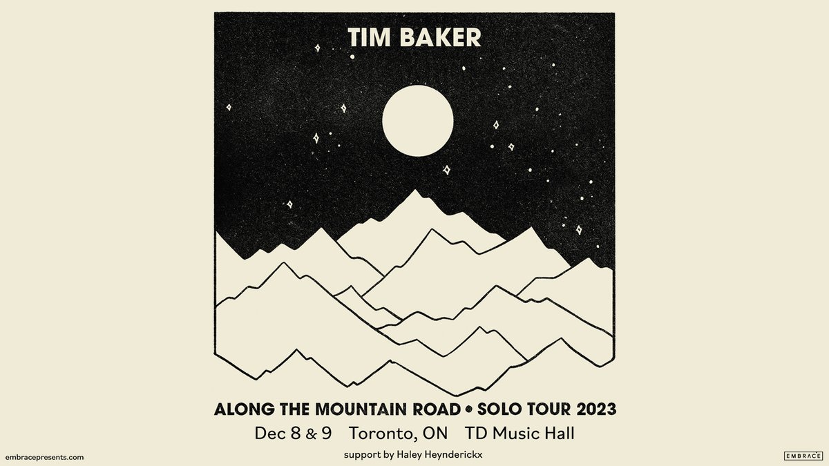 EmbracePresents's tweet image. JUST ANNOUNCED: Indie-rock artist #TimBaker’s EP, ‘Along The Mountain Road,’ is set to drop in October. Hear it live when he comes to TD Music Hall on December 8th and 9th! 
Presale: Thurs Sep 21 | Code: MOUNTAIN