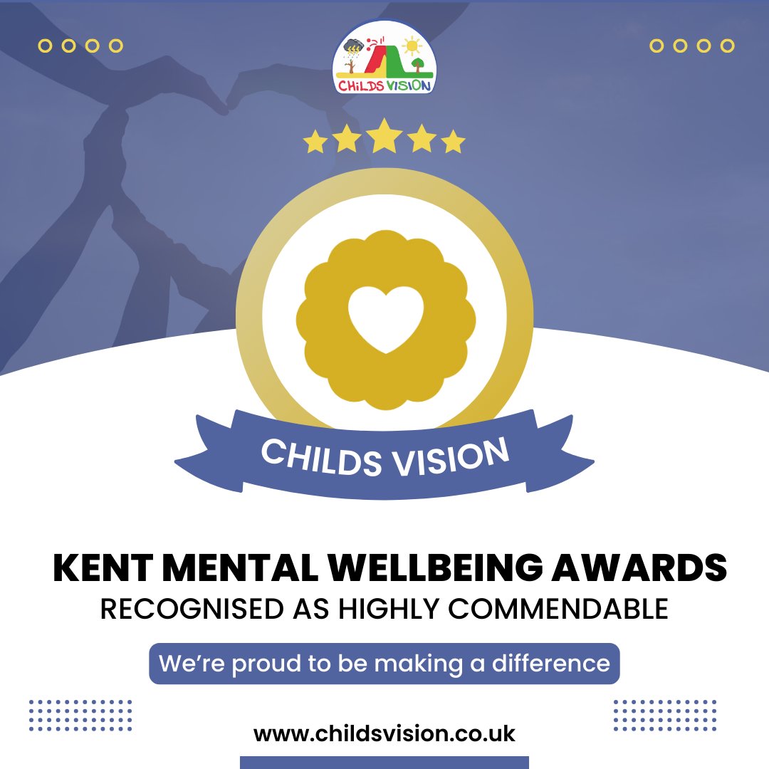 We are thrilled to announce that Child’s Vision has been recognised as Highly Commendable by @KentMWAwards 🤩

Find out more ➡️ 1l.ink/X5CFQZB

#KentMWAwards #HighlyCommended #KentMentalWellbeing