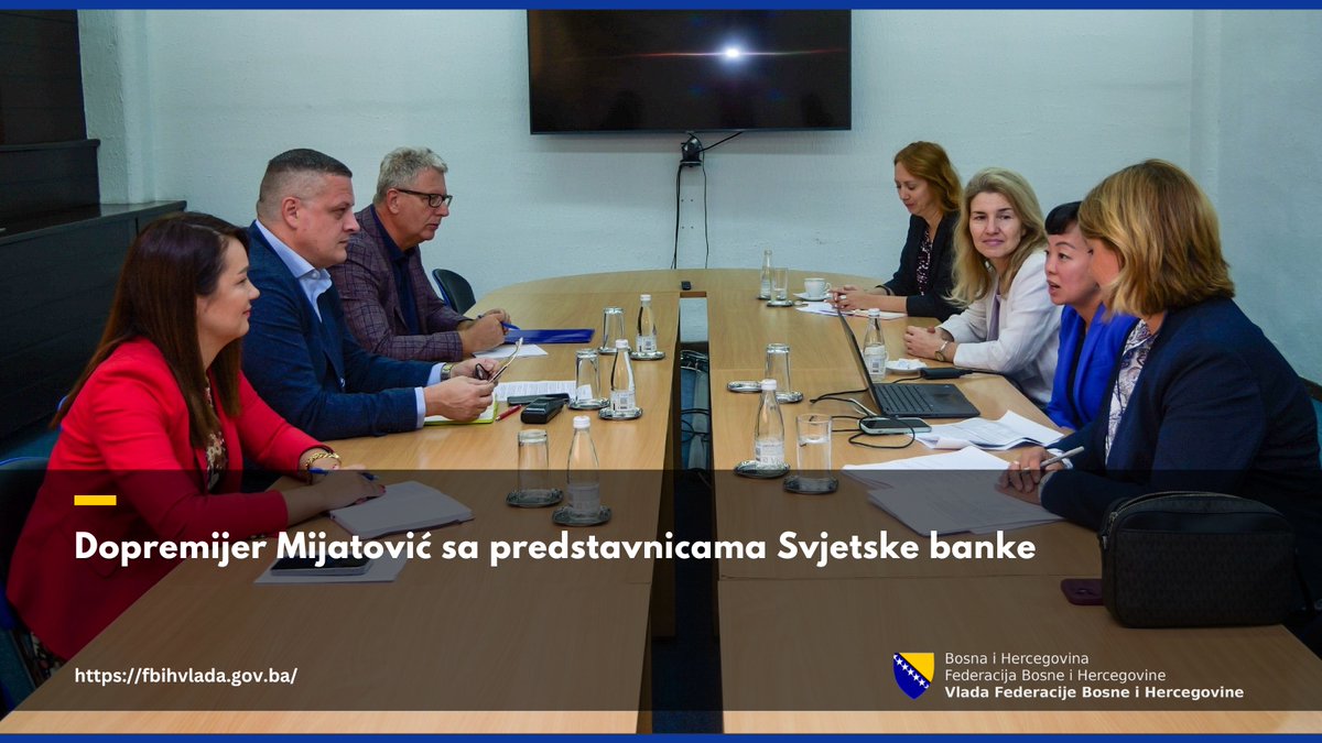 vladafederacije's tweet photo. ✅Federalni dopremijer i ministar Vojin Mijatović  predstavio ideju da Ministarstvo organizira veliku konferenciju sa međunarodnim donatorima i kreditorima

Više na 🔗https://t.co/qkQUgcDqH6

#VladaFederacijeBiH #VladaFBiH #MSP #poduzetništvo #Obrt #razvoj #Svjetskabanka https://t.co/hJPhGwIM3z