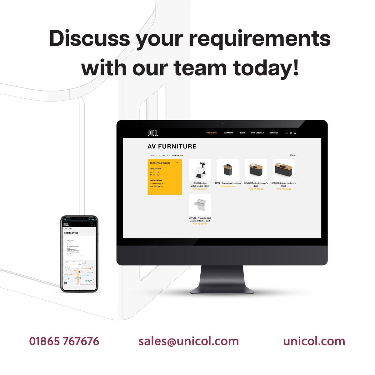 AV Furniture is the backbone of any modern classroom/lecture theatre. Designed to meet the needs of the AV professional and end user, UNICOL's furniture range offers a wide variety of choices, accessibility and customisation

Find out more: bit.ly/3EoLOdy #AVinEducation