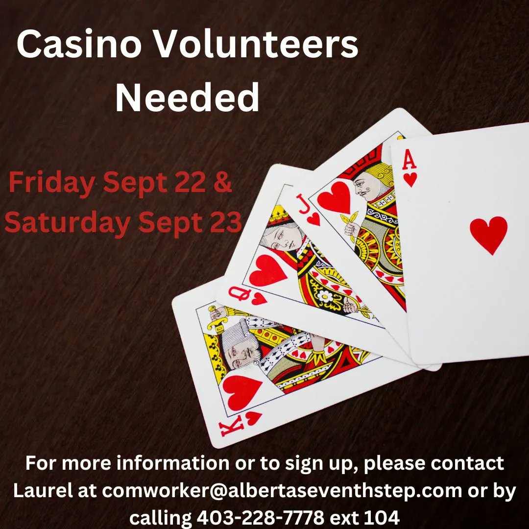 alberta_step's tweet image. We are still looking for #volunteers for our casino nights which are fast approaching.  Reach out if you can help #AB7thStep