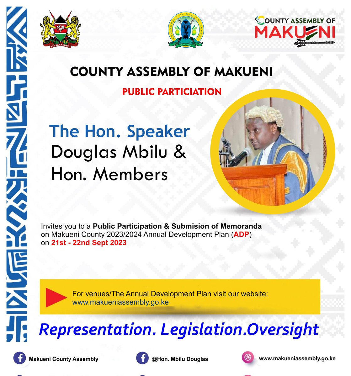 Speak up! 🗣️ 🗣️
Be part of your County Development Plan.
#publicparticipation 
#legislation