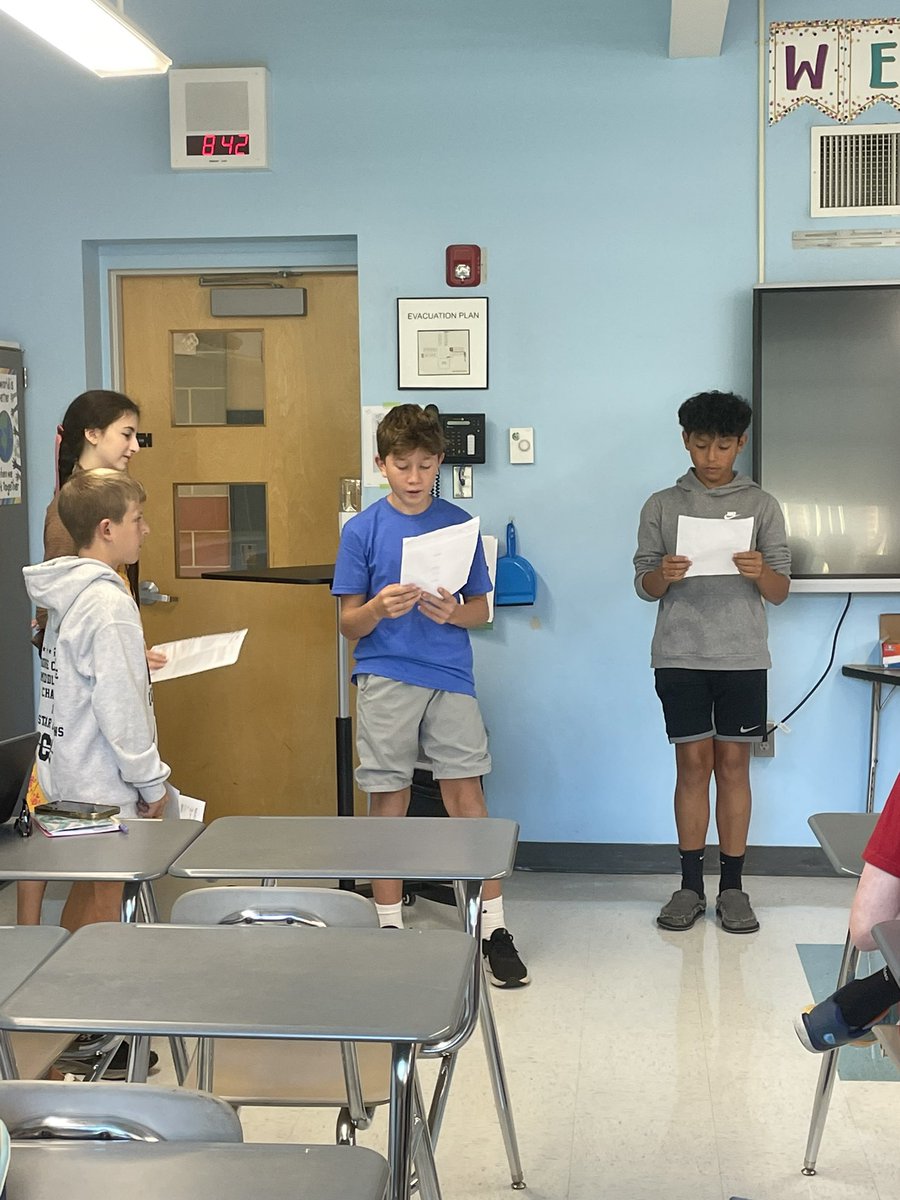 h_engelken's tweet photo. Students performed skits to demonstrate different aspects of our legal system and government (Oscar worthy in my opinion 😂) @ThompsonMSpride https://t.co/DnwetwJiWX