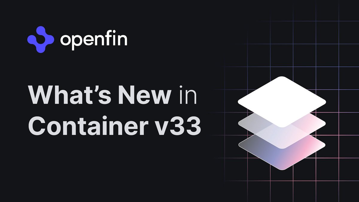 OpenFin Container v33 is here, now Co-Stable with #Chromium 116!
Co-founder Chuck Doerr walks us through the latest features including:
🌟App Insights via Logs
🌟Image Support for Clipboard API
🌟Continued Co-Stability with Chromium
Watch the video: hubs.li/Q022Hvkb0