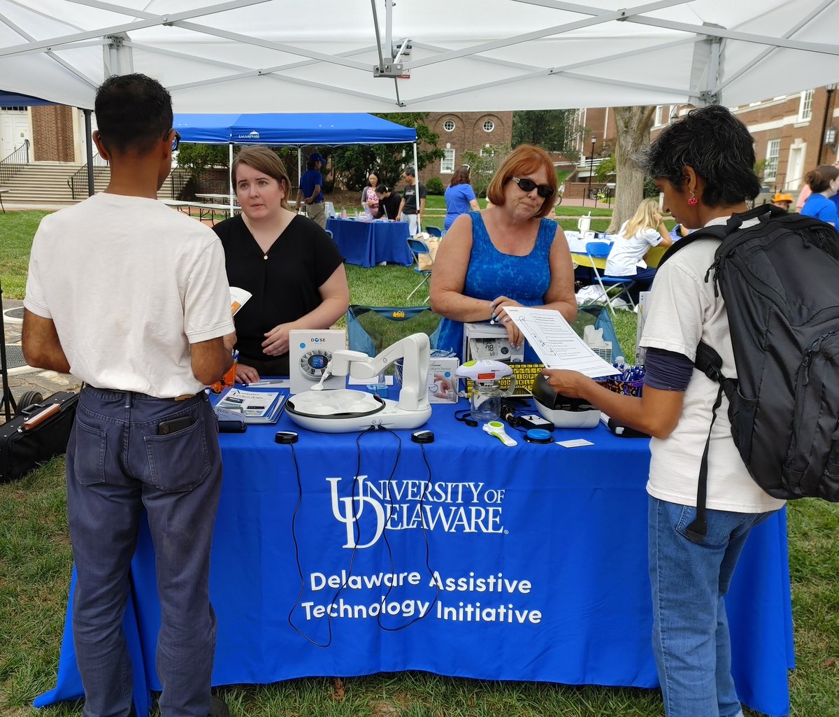 The CDS-housed Delaware Assistive Technology Initiative was out at Newark Community Day sharing assorted assistive technology. 
Learn more about DATI and how accessible devices support people across the lifespan: cds.udel.edu/at/how-at-can-…
