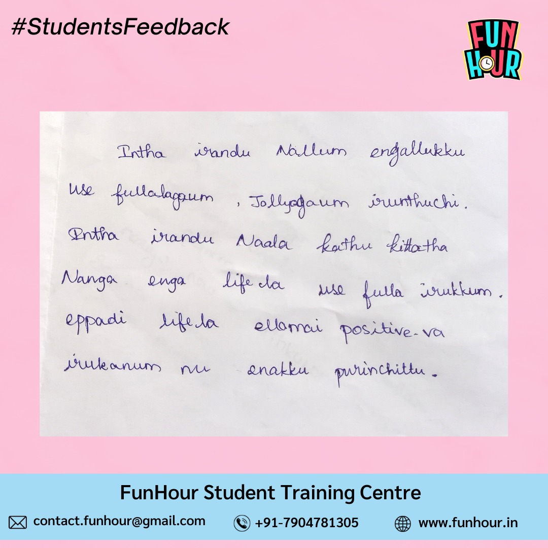 FunHourOfficial's tweet image. We feel excited to share the feedback we've received on our Funified Training Program! The curriculum we offer is carefully designed to provide students with a fun and engaging learning process, and we are happy to see the fruitful results.

#FunHour #growwithfunhour #Feedback