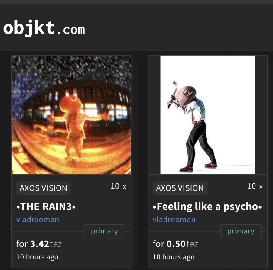 Thank you so much <a href="/weaponizedpixel/">Weaponized Pixels</a> for collecting 2 of my latest pieces on <a href="/objktcom/">objkt</a> ! 
Much much love and check your wallet, there should be  surprise from me! 🫶🏼🫶🏼🫶🏼