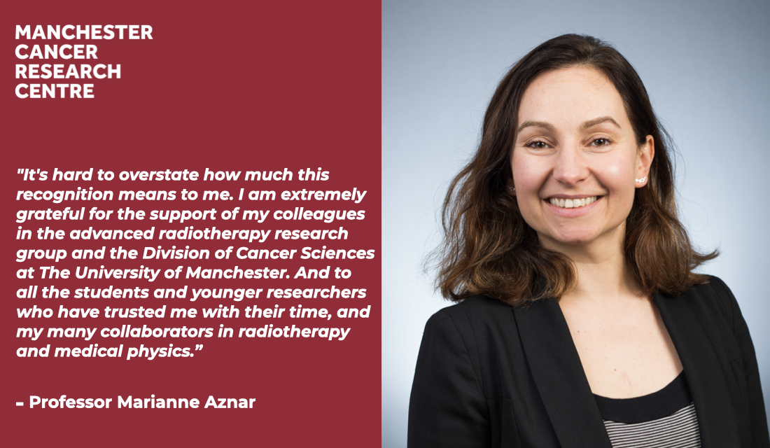 Manchester Cancer Research Centre (@mcrcnews) on Twitter photo A MASSIVE congratulations to our very own <a href="/marianneaznar/">Marianne Aznar</a> who has been newly promoted to a <a href="/OfficialUoM/">The University of Manchester</a> Professor 👏
We are absolutely delighted for you, and we cannot wait to see what your future in radiotherapy and medical physics holds 🥼
#radiotherapy #medphys A MASSIVE congratulations to our very own <a href="/marianneaznar/">Marianne Aznar</a> who has been newly promoted to a <a href="/OfficialUoM/">The University of Manchester</a> Professor 👏
We are absolutely delighted for you, and we cannot wait to see what your future in radiotherapy and medical physics holds 🥼
#radiotherapy #medphys