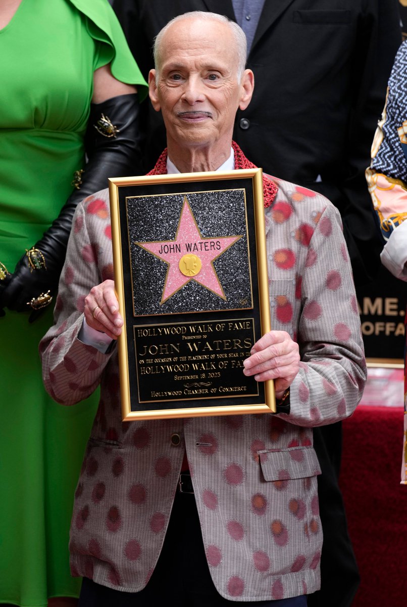 John Waters receiving his Star on the Walk of Fame 🖤❤️
