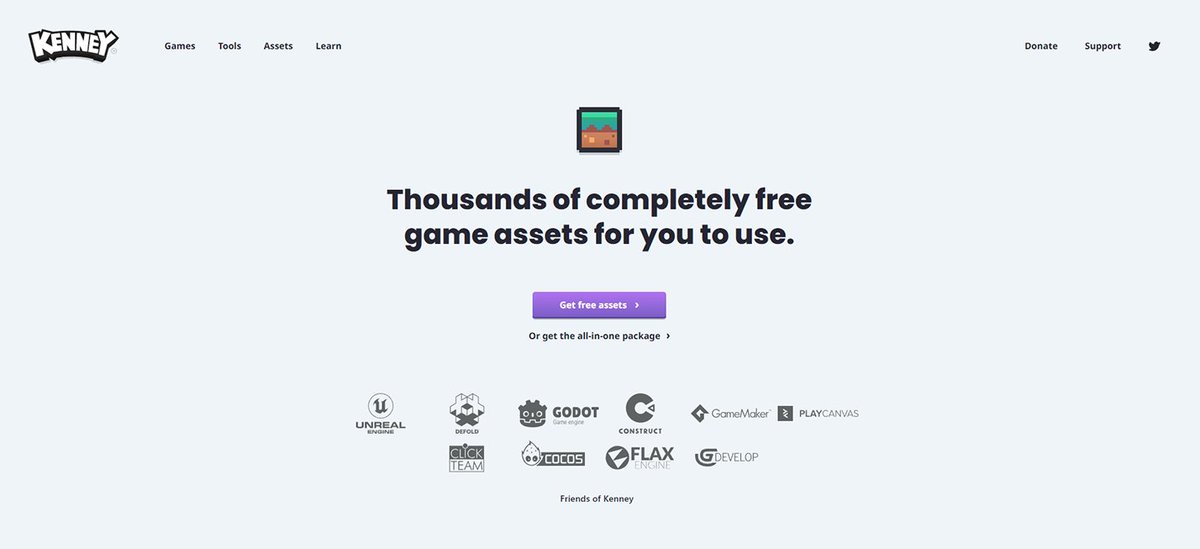 KenneyNL's tweet photo. Updated! At some point there'll be too many to list I'm sure, but isn't it great to have so many solid choices? My goal is to keep making sure my #gameassets work with all these engines! 🙌 https://t.co/67ABetl9V4
