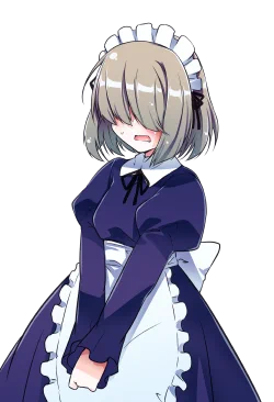 CoCのセッションで使ってるNPCメカクレメイドさん(立ち絵様なので画像小さ目) 