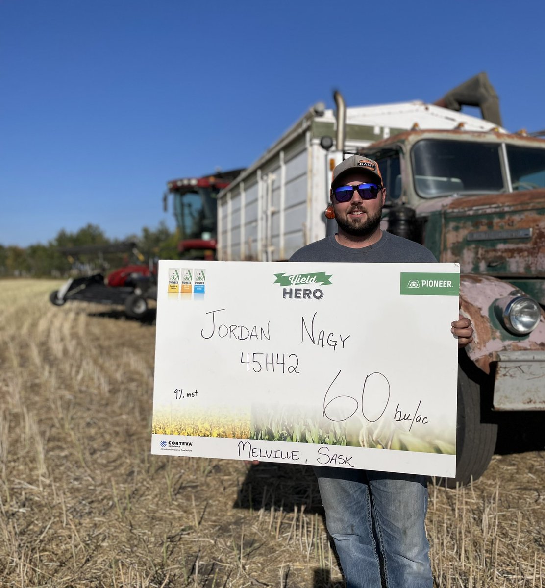 Thank you for participating in the Yield Hero contest this past weekend. Strong performance from 45H42.
#YieldHero23 #PlantPioneer <a href="/PioneerSeedsCA/">Pioneer Seeds Canada</a>