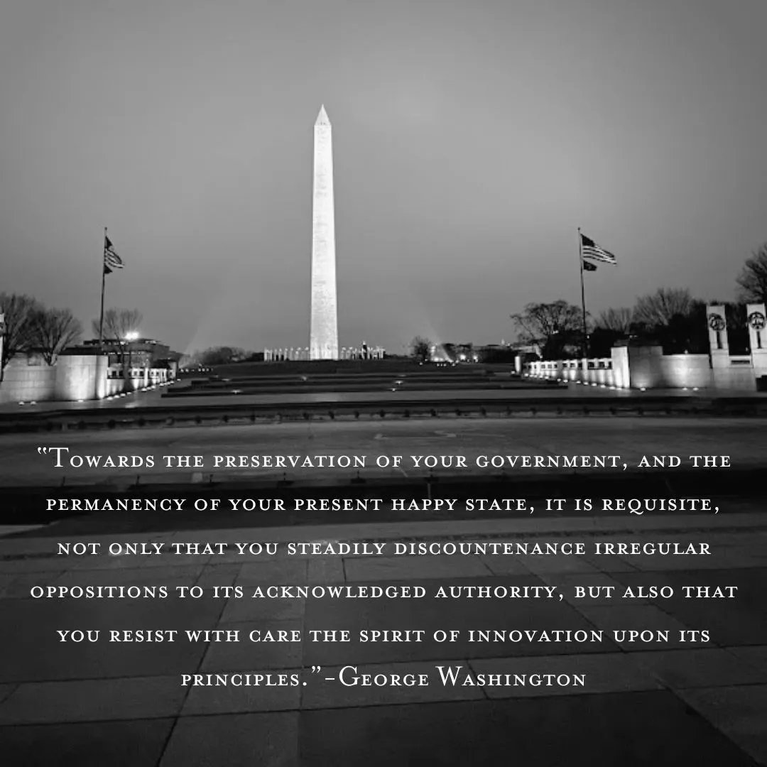 ReviewWythe's tweet photo. #OTD in 1796, George Washington published his farewell address. By standing aside, he demonstrated the importance of changing leadership of the nation. 

Before he departed, Washington left us with words of wisdom; including this warning about attacks on American principles. https://t.co/q2UulQcSxs