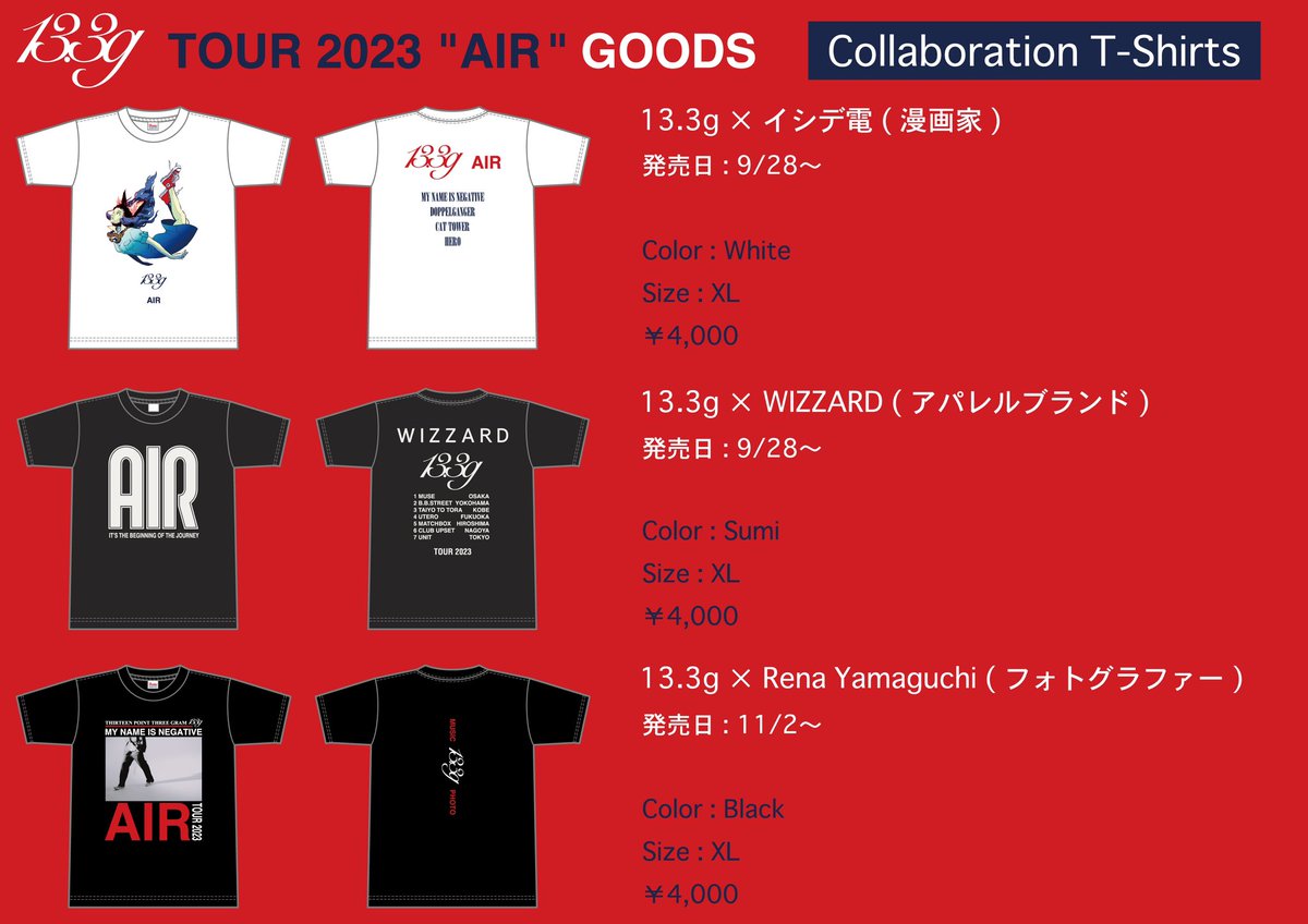 13.3g TOUR 2023 
