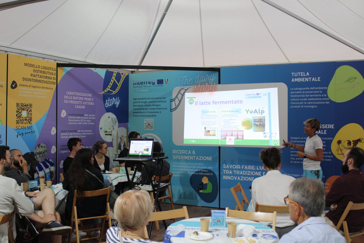 Degustazioni e divulgazioni scientifiche. Per il team <a href="/Interreg_IT_CH/">Interreg IT-CH</a> #Cheese2023 è occasione di conoscenza, confronto ma soprattutto di presentazione dei risultati ottenuti dalla ricerca e dalla sperimentazione <a href="/IAR_TYPICALP/">TYPICALP | INNOVATION IN ALPINE DAIRY PRODUCTS</a>