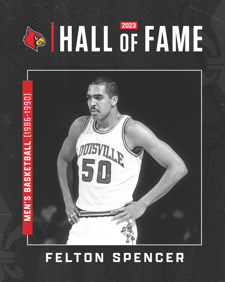 We're grateful that the late Felton Spencer, a beloved member of our Louisville Basketball family who we lost earlier this year, will be inducted into the UofL Athletics Hall of Fame next month. #GoCards