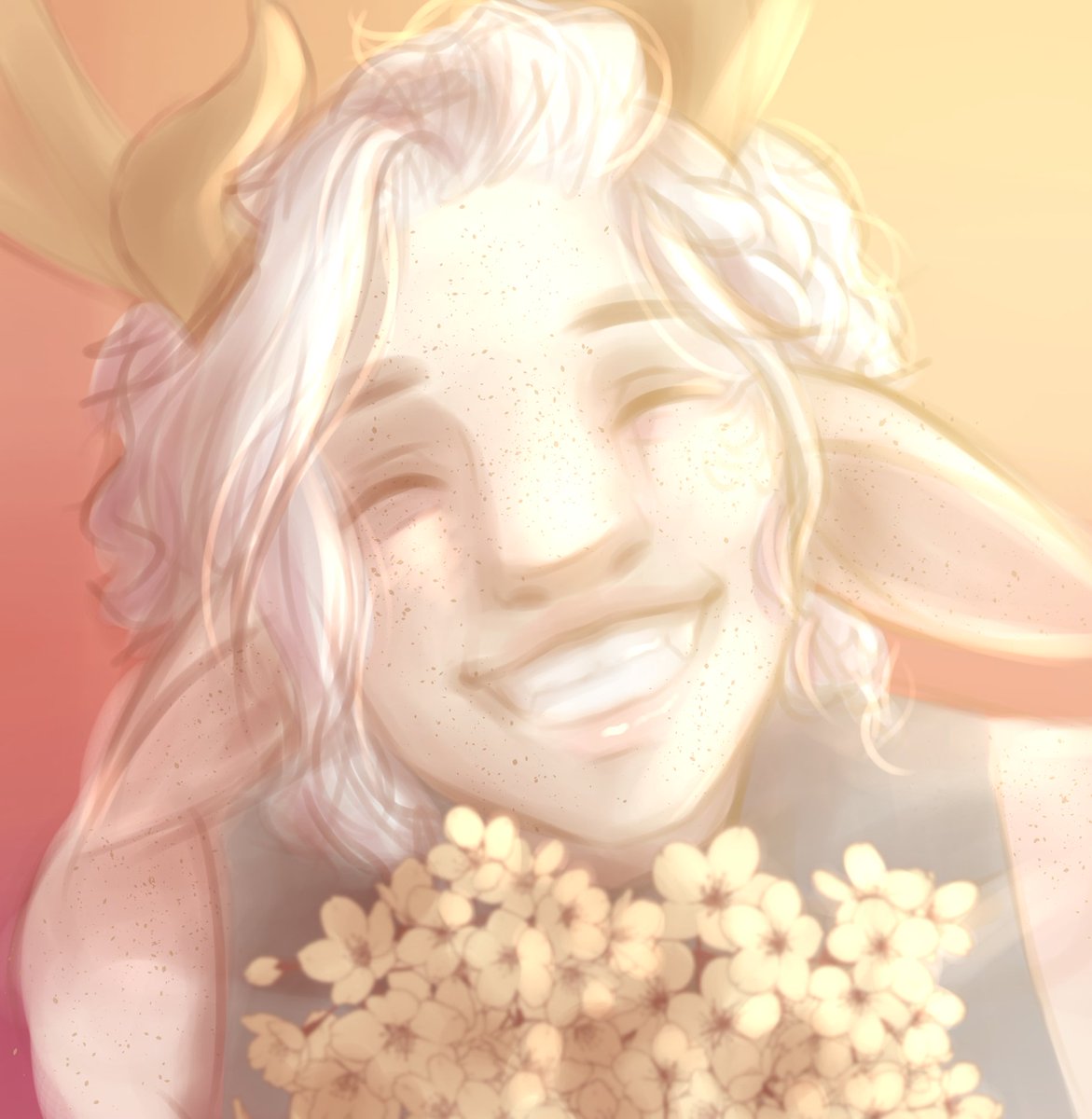 Borbborbb's tweet photo. Im gonna throw a random picture of my D&amp;d character over hereeeee, his rare happy face https://t.co/yf7VGNdhUs