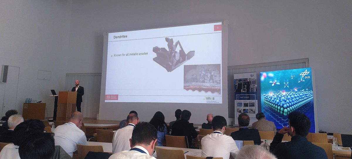 InES_TUBS's tweet photo. Very happy to present our results on mitigating zinc dendrite formation in mildly acidic electrolyte to the zinc community. Many Thanks to @ZSW_BW and @DLR_de for hosting this great conference and giving us the possibility. #3rdIZABW #InES #Zinctank #battchat #TUBraunschweig 🔋 https://t.co/lzTuTCVnW7