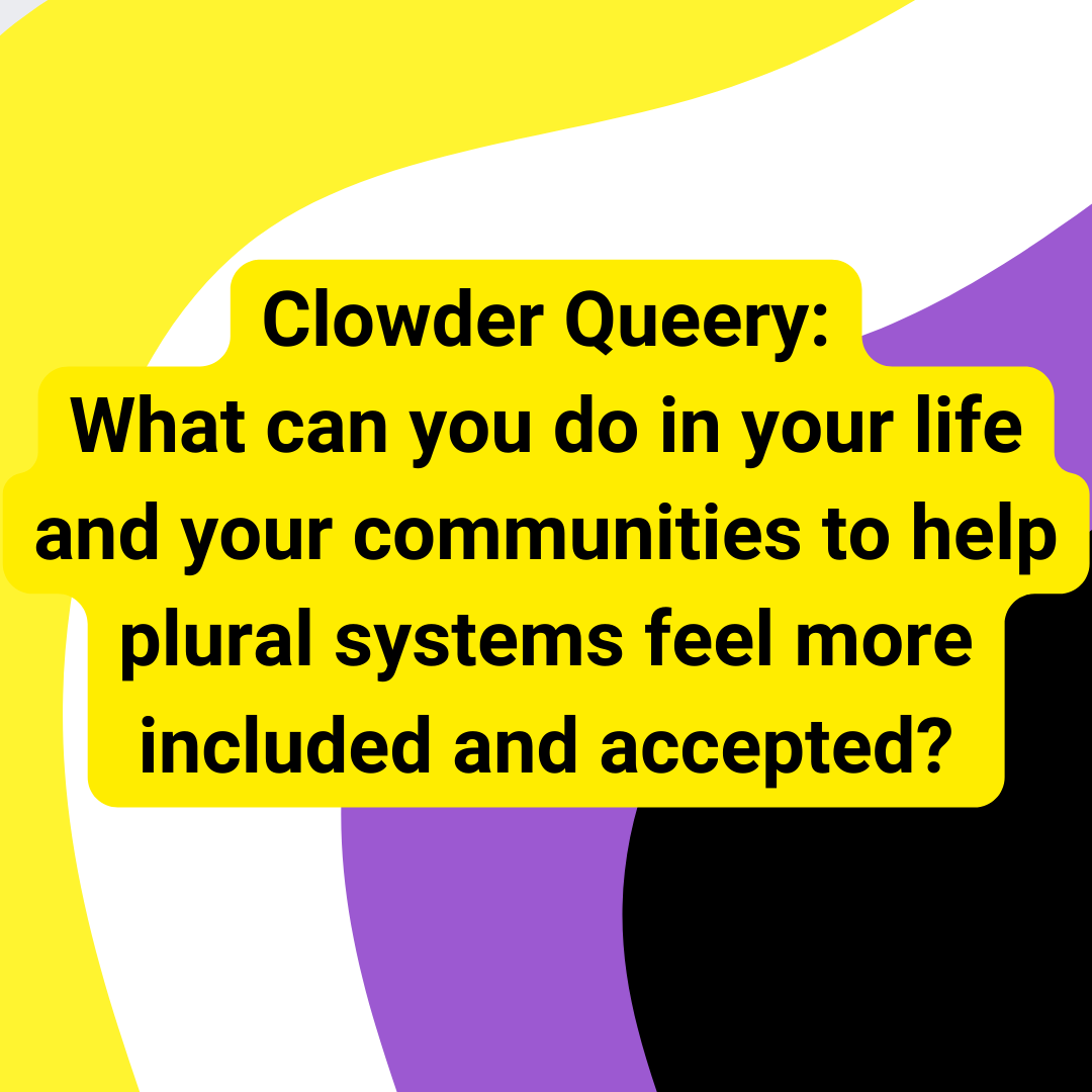 Did you enjoy our Genderful interview with Crossroads System yesterday? Here's the Clowder Queery to share and discuss! #transpodcast #plurality #did #pluralsystems #multiplicity
