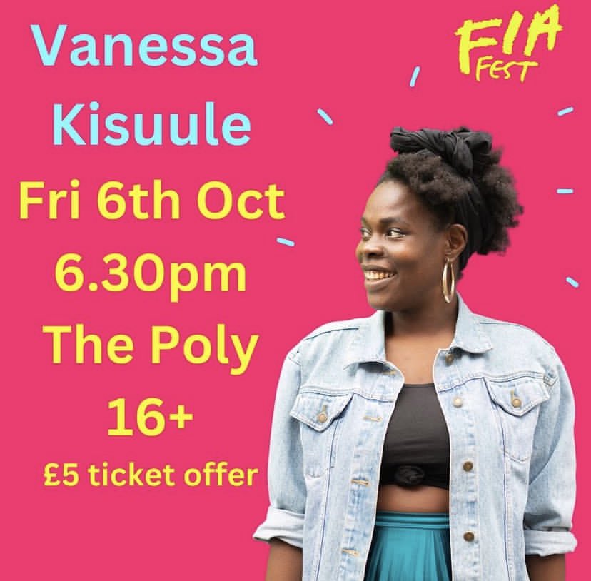 ✨Something from our friends ✨ Catch the truly AMAZING #vanessakisuule at FIA Fest on Fri 6th Oct @PolyFalmouth ✨ Book now: eventbrite.co.uk/e/vanessa-kisu… @im_possibleUK