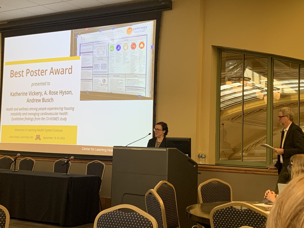 umnclhss's tweet photo. Congratulations to Drs. @KateDiazVickery, Rose Hyson, and @DrABusch from @HHCJ_Lab and @HennepinHC for winning Best Poster Award!
#LHS2023 https://t.co/vRcGUqmsa1