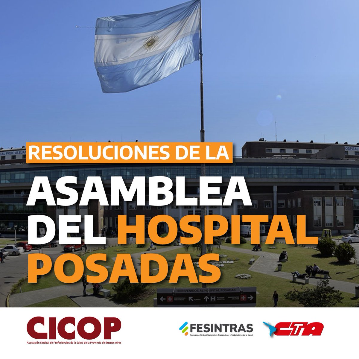 CICOP_ok's tweet photo. ⭕ Participamos el viernes 15/9 de una #Asamblea de Trabajadorxs del #HospitalPosadas, donde se decidió:

▪ PARO: miércoles 20/9 y jueves 28/9 

📢 Reclamos: #PaseAPlanta YA por DNU, Convocatoria a Paritaria Nacional de Salud, Licencia por Estrés y Ambientes Libres de Violencias https://t.co/HLxpu9DjFH