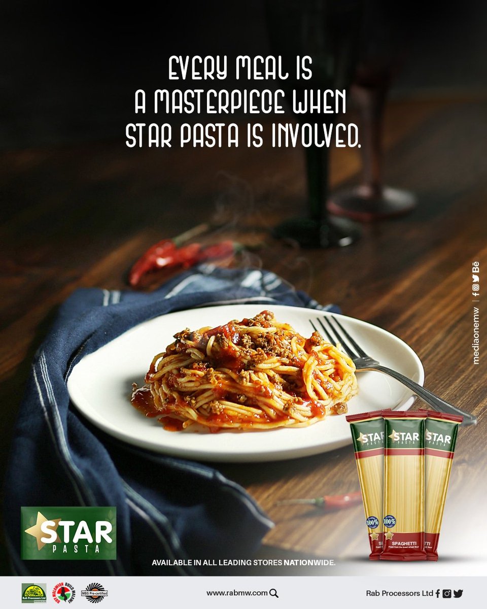 LtdRab's tweet photo. Embark on a flavourful journey with every twirl!
#rabprocessors #mediaonemw #rabgroup #malawi #StarPasta #starpastadelight https://t.co/WhPgBOgHfm
