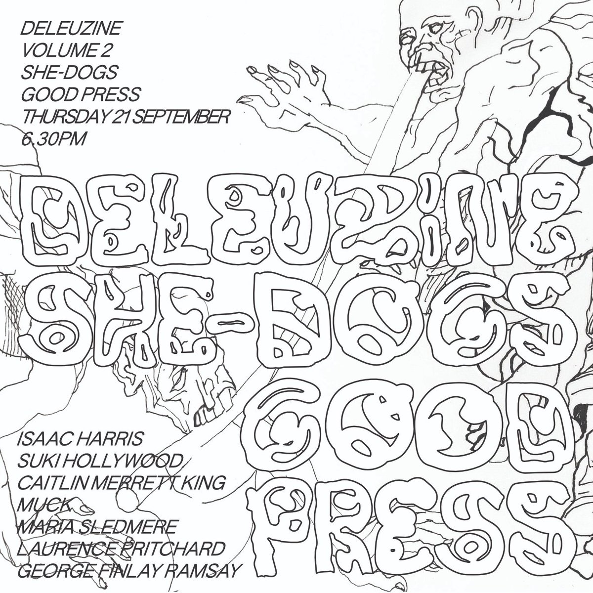 This Thursday 6:30pm, we're hosting the launch of Deleuzine Vol 2: She-dogs, see you there!
