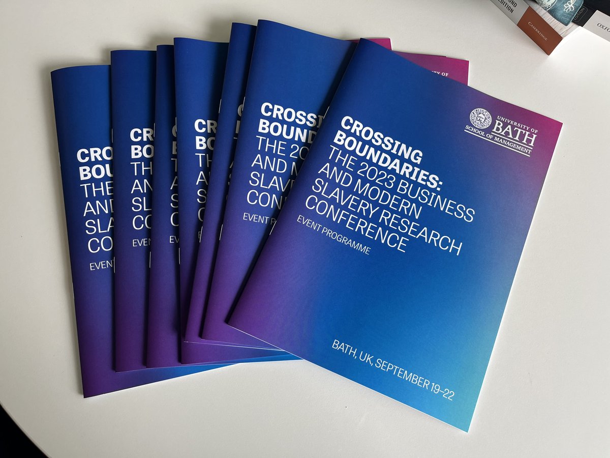 ethicscrane's tweet photo. Exciting times! Making final preparations for Crossing boundaries: the 2023 business and modern slavery research conference starting tomorrow at @BathSofM. It’s going to be the biggest (and best!) ever collection of business and modern slavery researchers in one place. https://t.co/TQqEcuI73w