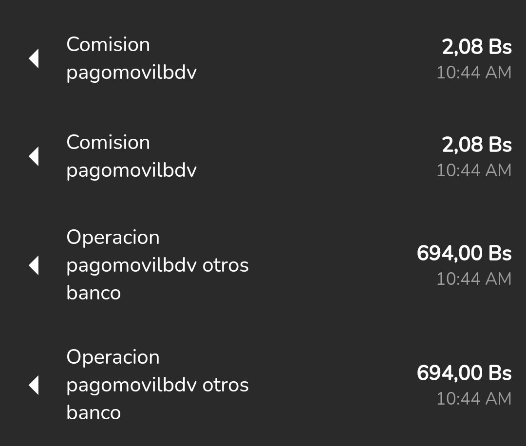 carmenroso's tweet photo. Buen día Bco de Vzla, bendiciones! Ayer nuevamente mi cuenta fue afectada con la deducción de 694,00 bolívares que estaba pasando a otro banco por pago móvil Web, y a pesar de los dos deducible y que el banco para ese momento me presentaba error del cual tengo el capture, no paso https://t.co/5j1vSPfHv4