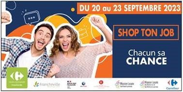 📢Shop Ton Job du 2⃣0⃣au 2⃣3⃣septembre
Porté par #Centrecommercial <a href="/CarrefourGroup/">Carrefour</a> #Francheville avec #poleemploi #tassin @poleemploi_ara <a href="/MMIE_LyonMetrop/">Maison Métropolitaine d'Insertion pour l'Emploi</a> <a href="/missionlocale/">Mission locale</a> #sudouestlyonnais
📍7⃣5⃣Offres
📍une 2⃣0⃣entreprises
📍sans RDV
On vous attend😊!
#TousMobilisés
<a href="/J_Sanfilippo/">Joseph SANFILIPPO</a>