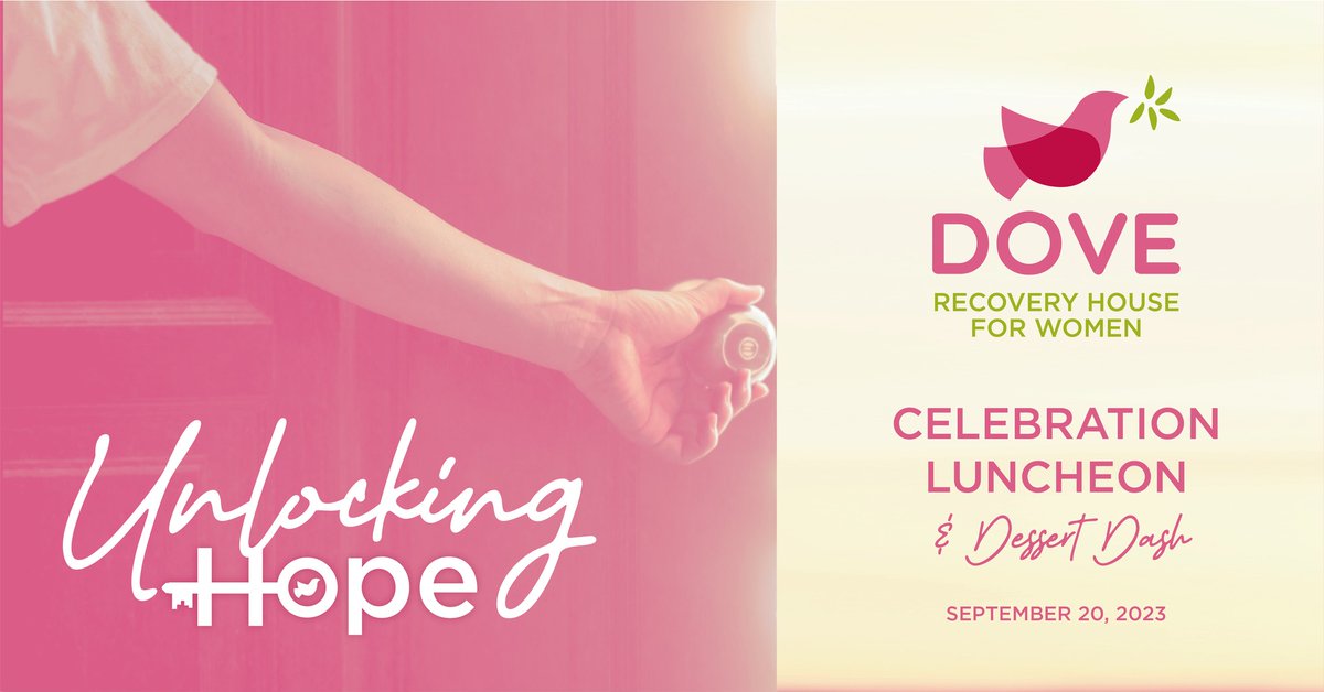 doverecovery's tweet image. Our Celebration Luncheon and Dessert Dash is tomorrow at the @RitzCharles! This event serves as our annual fundraiser to further our mission of providing free recovery services for women struggling with substance use disorder. We hope to see you there!
#UnlockingHope #DoveHouse