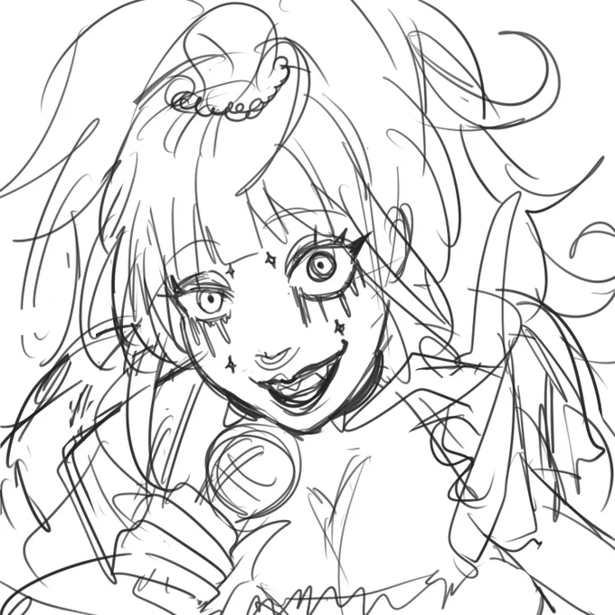 How it started Vs How it ended. Woa I need to save my sketches properly. Character belongs to Seppy 