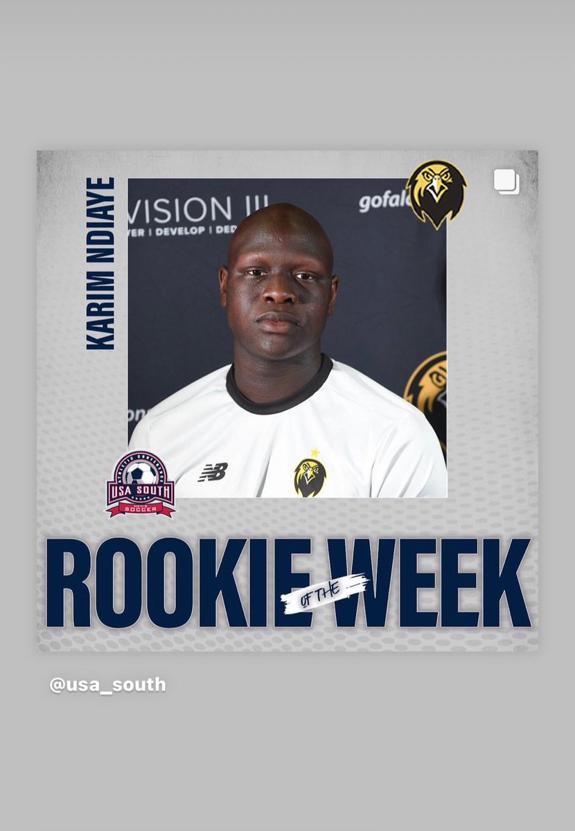 HRHSMensSoccer's tweet photo. Shout out to HRHS class of 2023 forward Karim Ndiaye named Rookie of the Week in USA South Atlantic conf for Pfeiffer University #nextlevelbull @hrhsbulls @HRHSBoosters @704SportsNet https://t.co/aCfEVMWuPY
