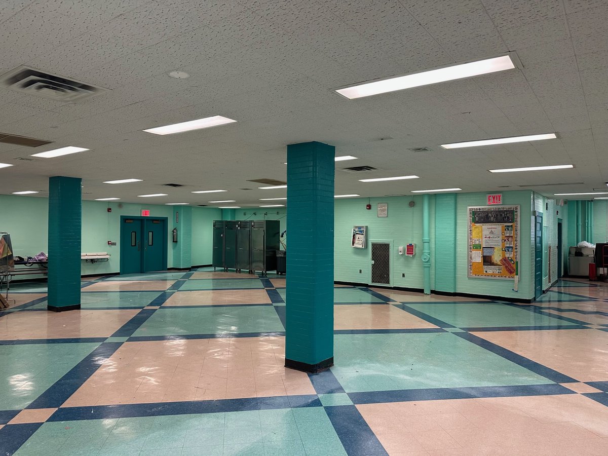 We love how this space at PS69 turned out! The walls and beams compliment the floors beautifully now!