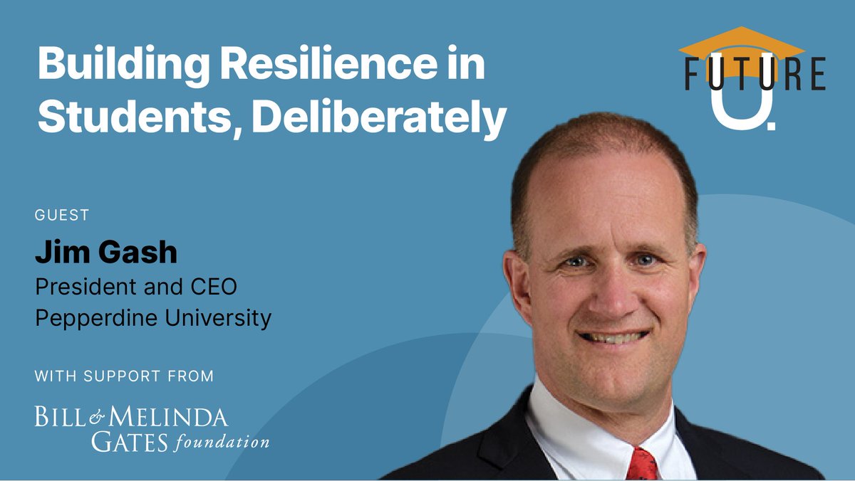 🚨New episode alert! Hosts @jselingo and @michaelbhorn explore the role of resilience in university students’ mental health with guest President Jim Gash of @pepperdine. Tune in now. #HigherEducation Episode made with the support of @AscendiumEP and @gatesfoundation.
