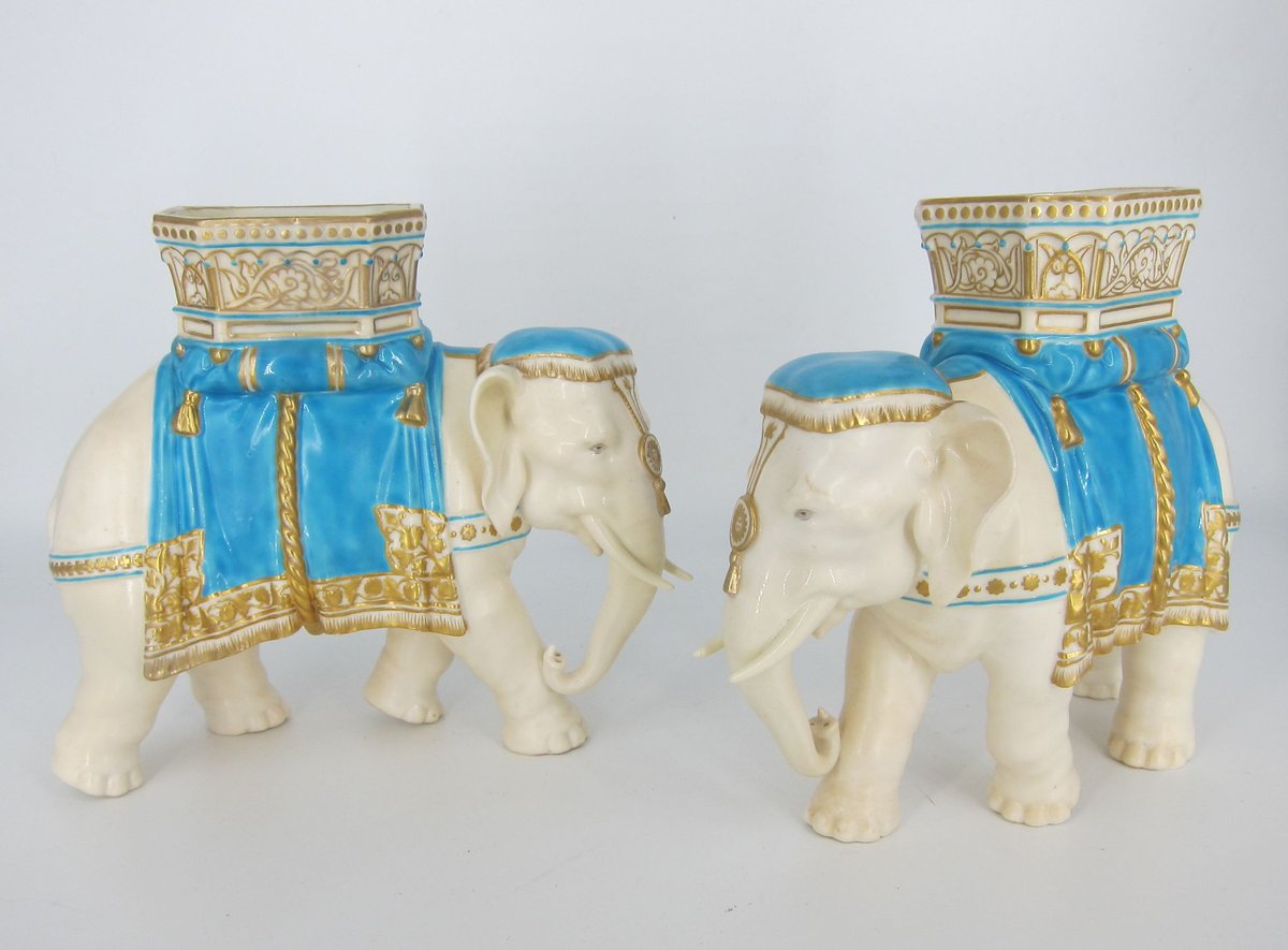 The Northern Antiques Fair opens in just 9 days time….here is a sneak preview of 2 Royal Worcester porcelain elephants, c1875. <a href="/NorthernAntiqs/">NorthernAntiquesFair</a> <a href="/GardenRoomsatT/">The Garden Rooms</a> <a href="/homes_antiques/">Homes & Antiques</a> <a href="/RABIcharity/">RABI - the Farmers Charity</a> <a href="/richmond_today/">Richmondshire Today</a> <a href="/yorkshirepost/">The Yorkshire Post</a> <a href="/BBCLookNorth/">BBC Yorkshire</a>
