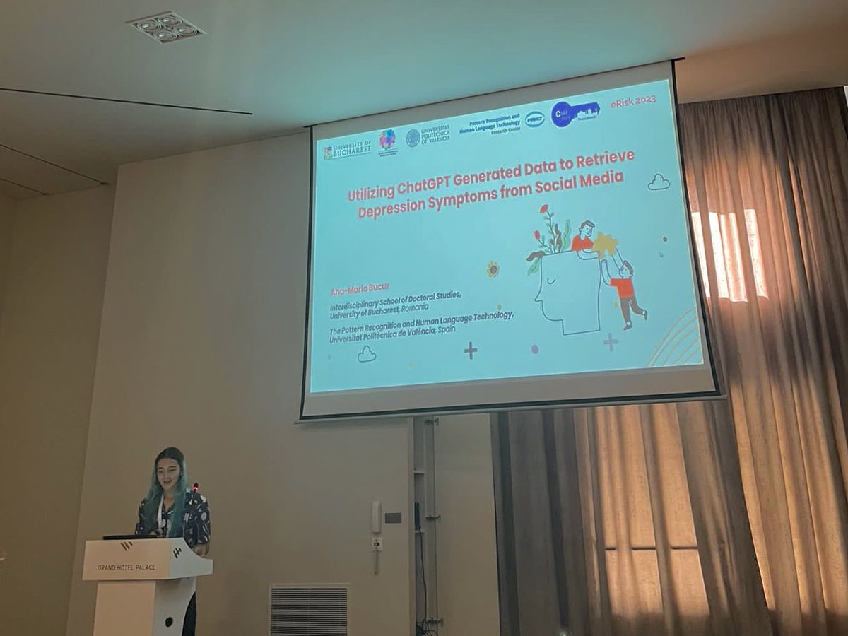bucuram's tweet photo. I had a great time at the #CLEF2023 🇬🇷conference presenting my contributions to the #eRisk Lab both as an oral presentation and as a poster! https://t.co/e5YHAFm3ke
