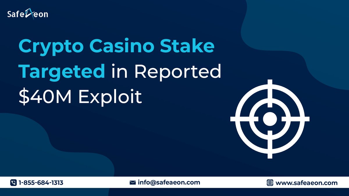 safeaeon's tweet photo. Stake Casino hit by $40M exploit! $16M on Ethereum, $25.6M on Polygon & BSC. Funds to ETH. Wallet has $340K ETH & $2.1M altcoins.
Details: https://t.co/6Ok9nujKCG
Facing problems? Reach out to experts: https://t.co/doQJSO64ho
.
.
#CryptoNews #StakeExploit #SafeAeon #Stakewallet https://t.co/3Ze50p3T70