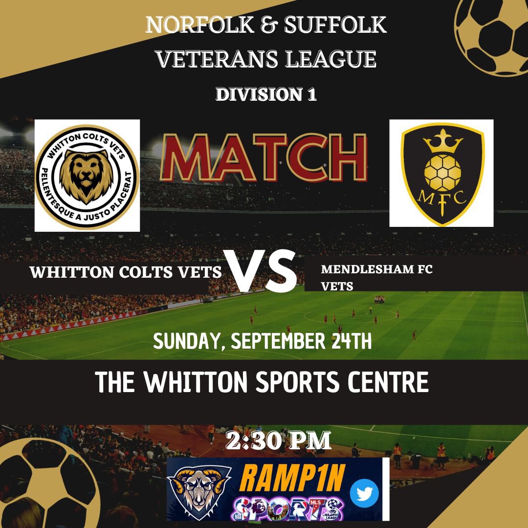 Whitton Colts Vets (@whittoncolts) on Twitter photo We have our first game this Sunday. Please come and give us some support as we look to make a winning start to the season.
Proudly sponsored by <a href="/RAMP1N/">Ramp1n Sports 🐐</a> We have our first game this Sunday. Please come and give us some support as we look to make a winning start to the season.
Proudly sponsored by <a href="/RAMP1N/">Ramp1n Sports 🐐</a>