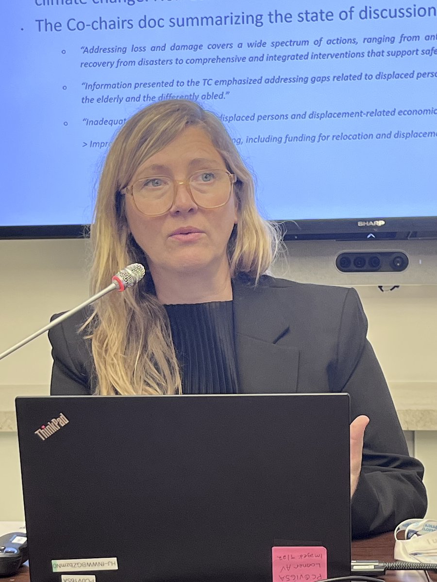actclimate's tweet photo. "Climate justice is justice for those unfairly impacted by polluters ... finance must be available for all people who must leave their homes," Sabine Minninger, of ACT member Bread for the World, in New York, speaking to migration needs. 

#ACT4Climate https://t.co/Umkk3xdKQc