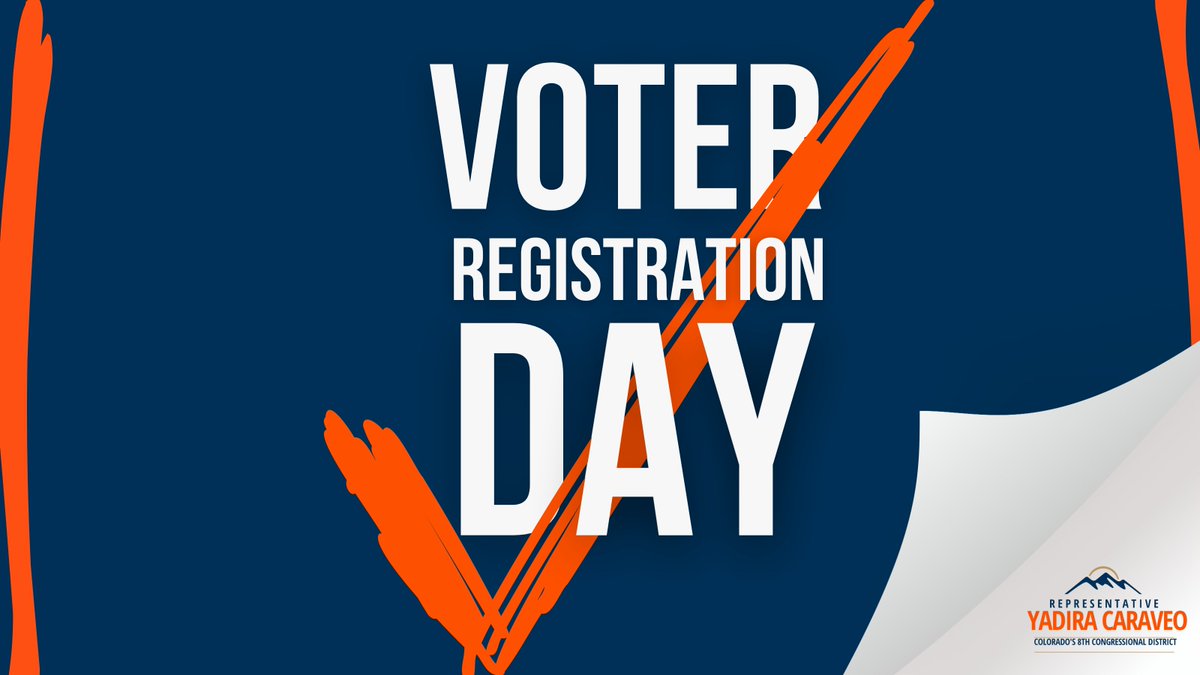 Every American can play an important role in shaping our democracy.

This #VoterRegistrationDay, I encourage you to check your voter registration now to make sure it’s up to date. ⬇️

sos.state.co.us/voter/pages/pu…