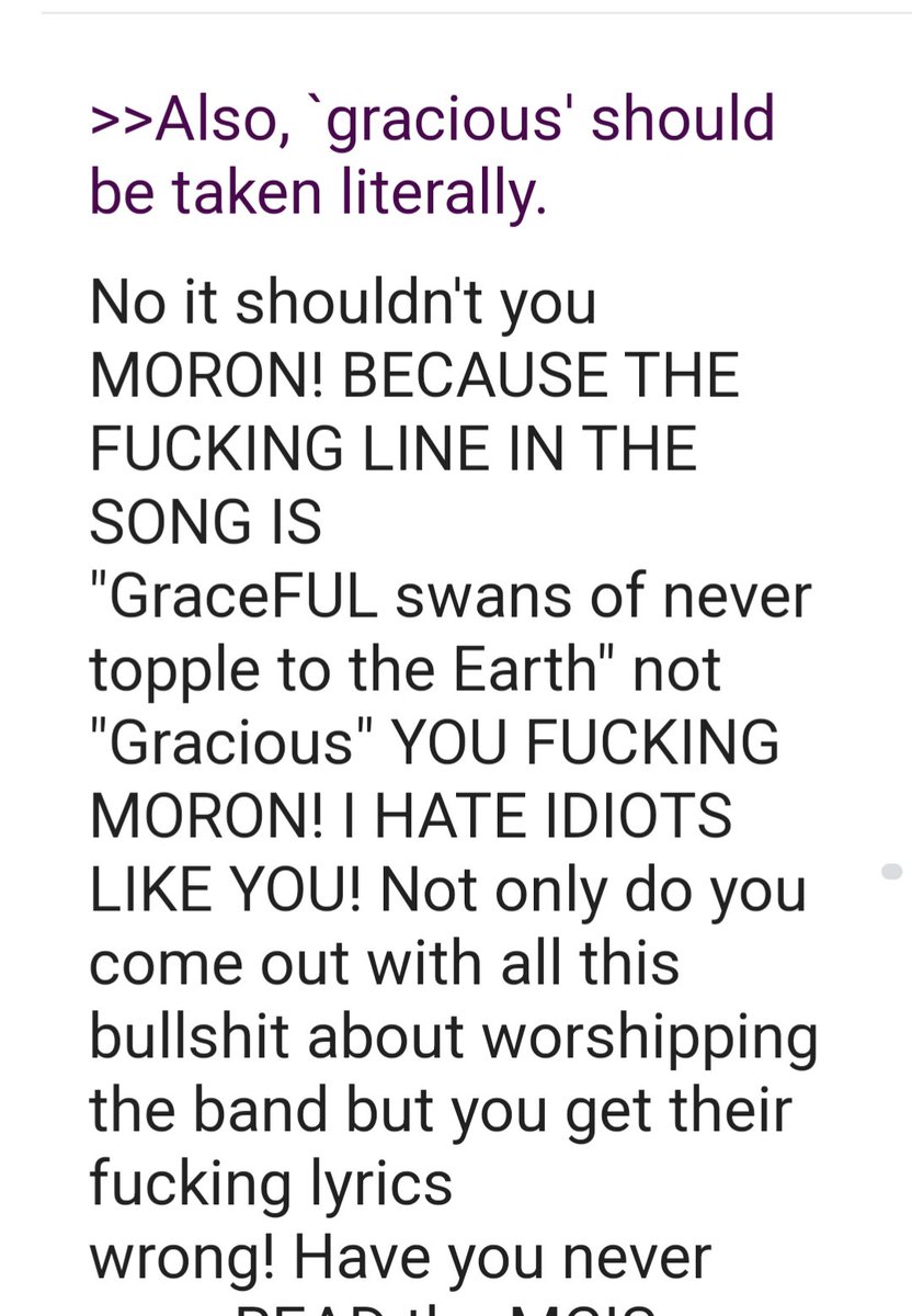 Randomly searching Smashing Pumpkins lyrics and found this *pure gold* reply someone made on some old Google groups page lmao