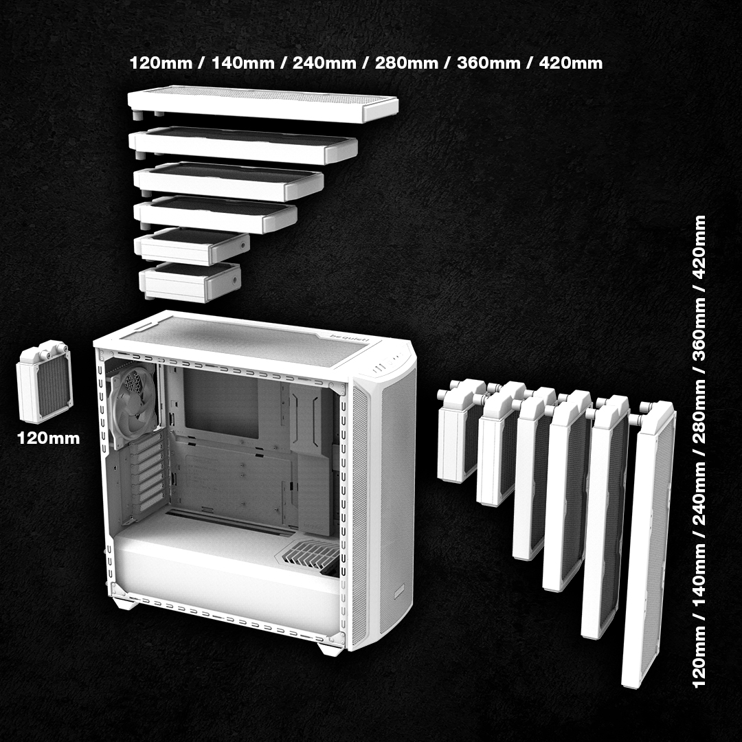 bequietofficial's tweet photo. Shadow Base 800 - Generous dimensions for radiators up to 420mm
With its remarkably large dimensions, Shadow Base 800 sets no limits on creativity. It can accommodate radiators up to 420mm, E-ATX motherboards and even the largest graphics cards.
#new #case #shadowbase800 #bequiet #airflow #performance #aio